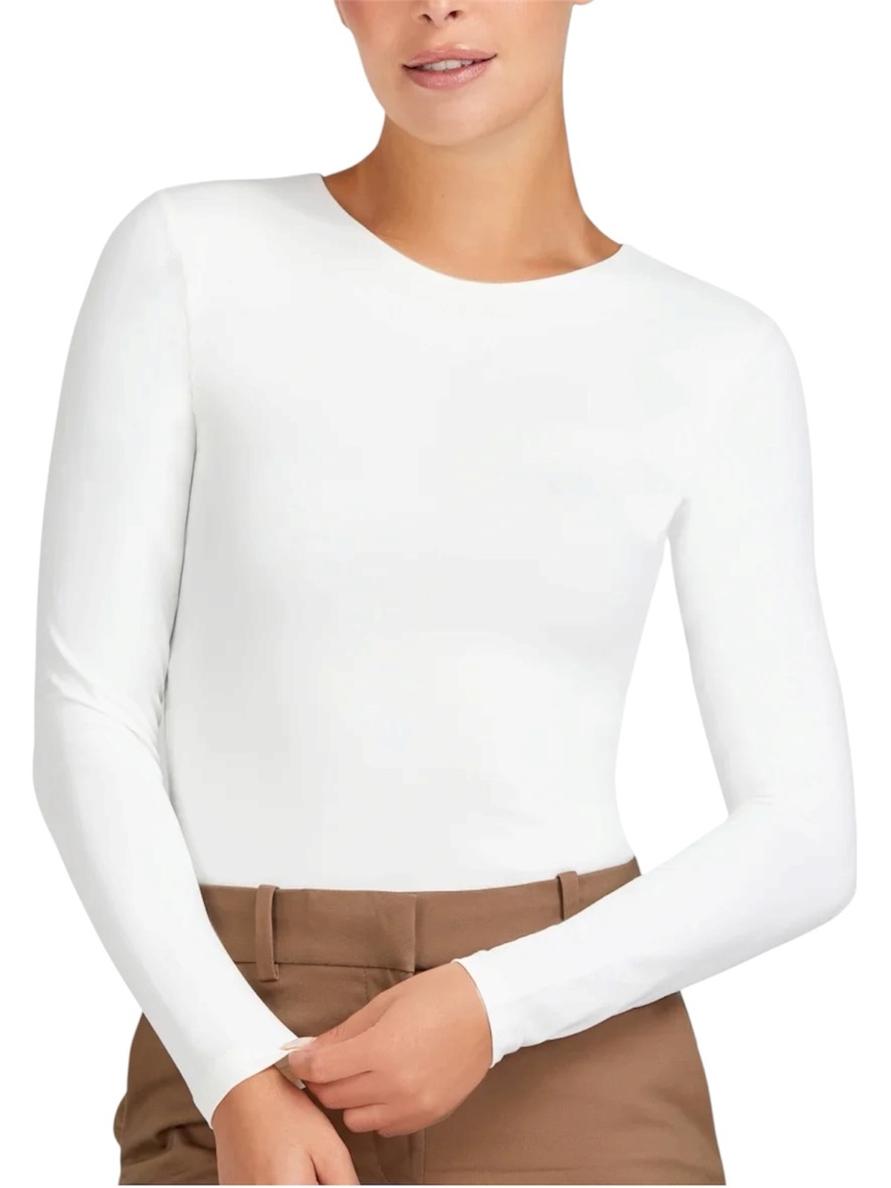 Frank and Oak Contour Long Sleeve Shirt in White Size Medium